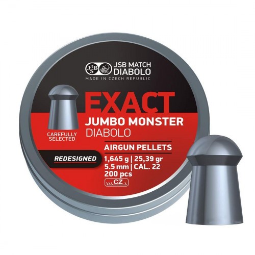 Пульки для пневматики JSB Exact Jumbo Monster Полусферические 5.5 мм 2.2 г (200 шт)