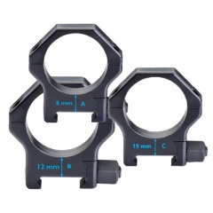 Кольца для прицела Contessa Alessandro (SPP02/B/SR) быстросъемные D=30 мм H=12 мм на Weaver | Средний 2 шт