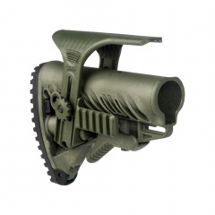 Приклад телескопический Fab Defense GLR-16 PCP с упором для щеки и планкой Picatinny Хаки