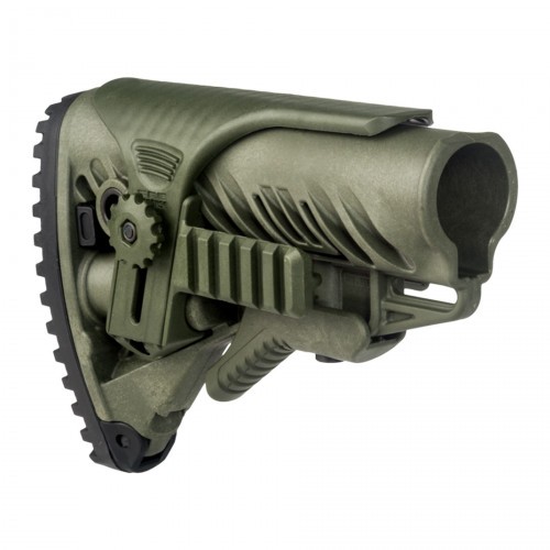 Приклад телескопический Fab Defense GLR-16 PCP с упором для щеки и планкой Picatinny Хаки
