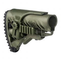 Приклад телескопический Fab Defense GLR-16 PCP с упором для щеки и планкой Picatinny Хаки