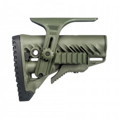 Приклад телескопический Fab Defense GLR-16 PCP с упором для щеки и планкой Picatinny Хаки