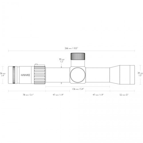 Прицел оптический Hawke Airmax 30 WA Touch 3-12X32 IR SFP SF WP (13260) Сетка AMX