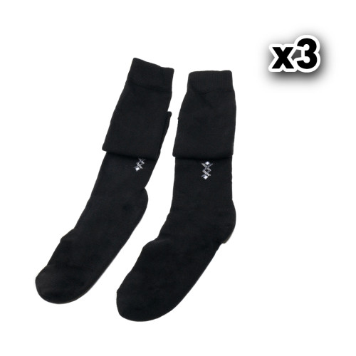 Носки длинные под берец или сапог RusForce Socks Autumn ХБ Чёрный 3 пары