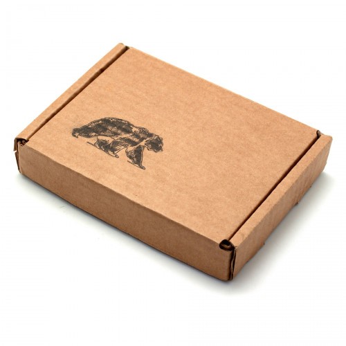 Обложка для автодокументов Пергама Медведь из натуральной кожи Коричневый