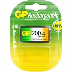 Аккумулятор GP Rechargeable 20R8H Тип 6LR61 9V 200 мАч 1 шт