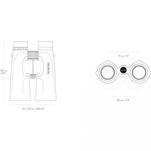 Бинокль Hawke Nature Trek 12X50 WP (35105) Roof | BAK-4