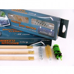 Набор для чистки гладкоствольного оружия ShotTime ST-CK-12W для 12 калибра деревянный шомпол + 3 ерша