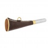 Горн охотничий PakiGorn из латуни 16 см с кожаной отделкой Коричневый