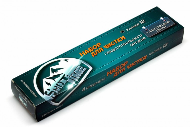 Набор для чистки гладкоствольного оружия ShotTime ST-CK-12PBW для 12 калибра деревянный шомпол + 3 ерша