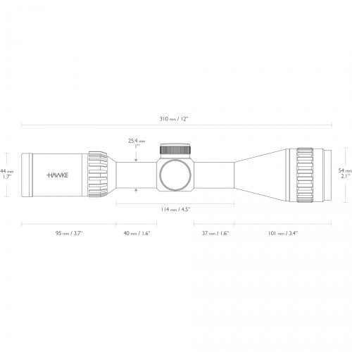 Прицел оптический Hawke Airmax WA 3-9X40 SFP AO WP (13110) Сетка AMX