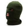 Маска балаклава Стикхант Застава зимняя вязаная 3 отверстия Хаки