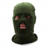 Маска балаклава Стикхант Застава зимняя вязаная 3 отверстия Хаки