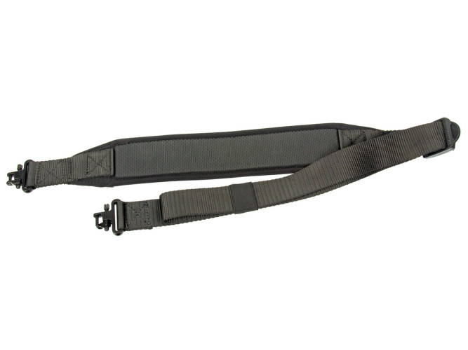 Ремень оружейный ShotTime на 2 точки с быстросъемными антабками длина 54 - 111 см Черный