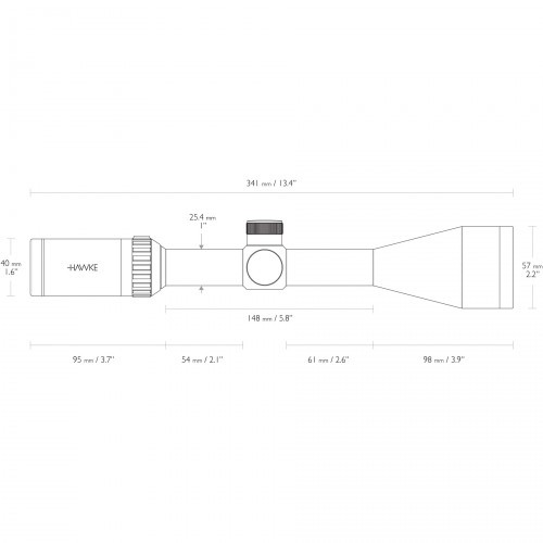 Прицел оптический Hawke Vantage 4-12X50 IR SFP FP WP (14251) Сетка Rimfire .22 LR Subsonic)