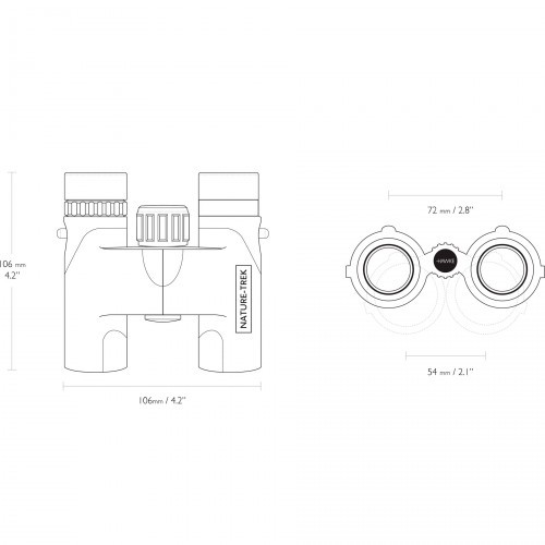 Бинокль Hawke Nature Trek Compact 10X25 WP (35053) Roof | BAK-4