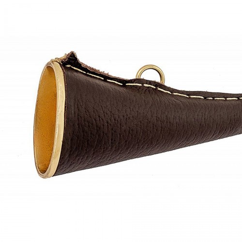 Горн охотничий PakiGorn из латуни 25 см с кожаной отделкой Коричневый