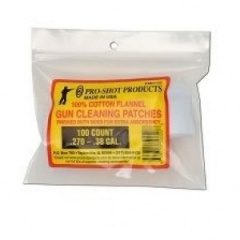 Патч-салфетка фланелевый для чистки оружия Pro Shot SWT 102 | Кал .270 - .38 | 35х35 мм 100 шт