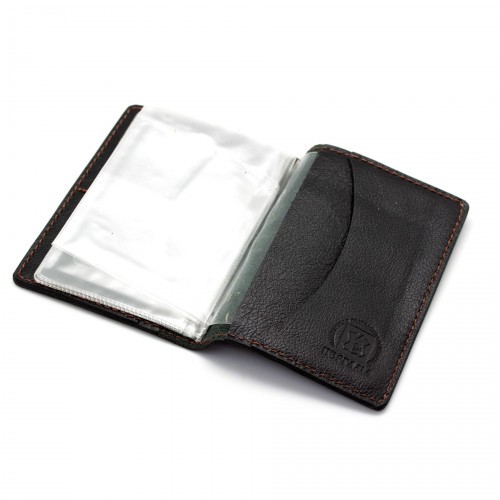 Обложка для автодокументов Пергама Утка из натуральной кожи Чёрный