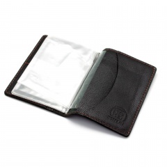 Обложка для автодокументов Пергама Утка из натуральной кожи Чёрный