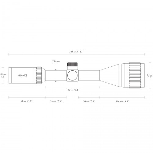 Прицел оптический Hawke Vantage 4-12X50 IR SFP AO WP (14252) Сетка Mil-Dot