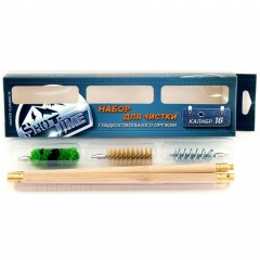 Набор для чистки гладкоствольного оружия ShotTime ST-CK-16W для 16 калибра деревянный шомпол + 3 ерша