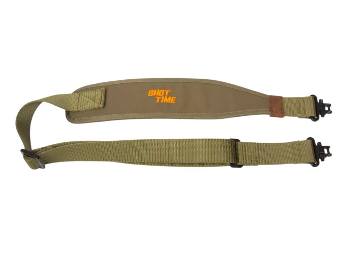Ремень оружейный ShotTime на 2 точки с быстросъемными антабками длина 87 - 118 см Олива