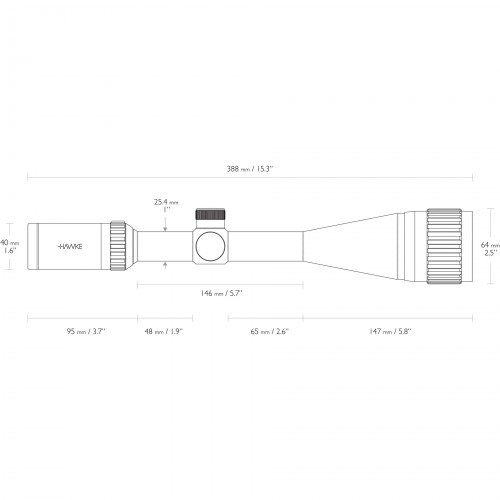 Прицел оптический Hawke Vantage 4-16X50 IR SFP AO WP (14260) Сетка Mil-Dot