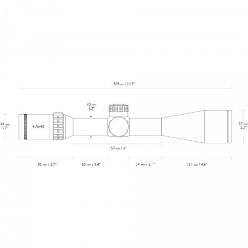 Прицел оптический Hawke Frontier 30 4-24X50 IR SFP SF WP (18431) Сетка Mil Pro