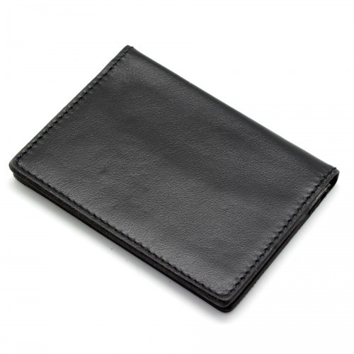 Обложка для автодокументов Пергама Медведь из натуральной кожи Чёрный