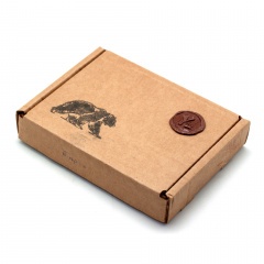 Обложка для автодокументов Пергама Медведь из натуральной кожи Чёрный