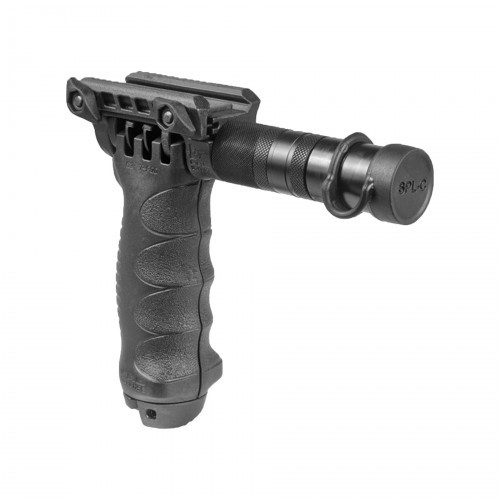 Рукоять-сошка тактическая Fab Defense T-POD G2 S с фонарем Черный
