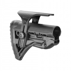 Приклад телескопический Fab Defense GL-SHOCK CP с упором для щеки Чёрный