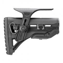 Приклад телескопический Fab Defense GL-SHOCK CP с упором для щеки Чёрный