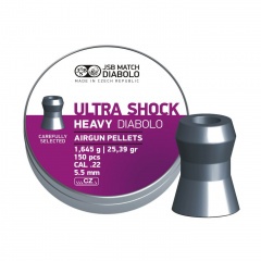 Пульки для пневматики JSB Ultra Shock Heavy Экспансивные 5.5 мм 1.64 г (150 шт)