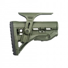 Приклад телескопический Fab Defense GL-SHOCK CP с упором для щеки Хаки