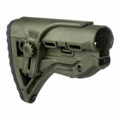 Приклад телескопический Fab Defense GL-SHOCK CP с упором для щеки Хаки