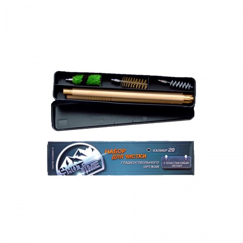 Набор для чистки гладкоствольного оружия ShotTime ST-CK-20PBW для 20 калибра деревянный шомпол + 3 ерша