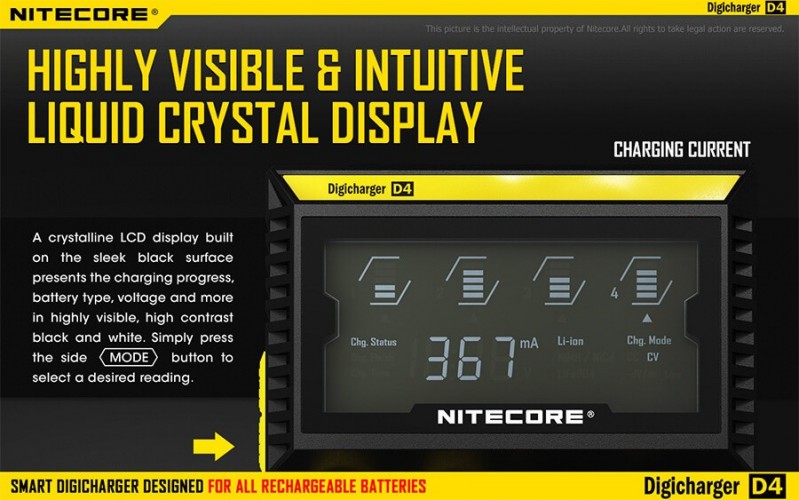 Зарядное устройство Nitecore D4 на 4 канала