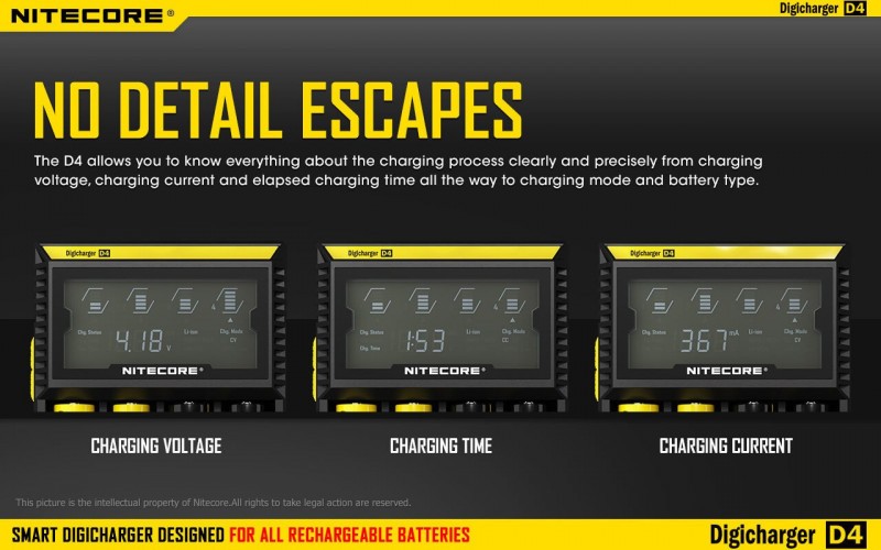 Зарядное устройство Nitecore D4 на 4 канала