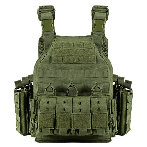 Разгрузка RusForce CPQR для крепления снаряжения и бронеплит на 13 карманов Зелёный