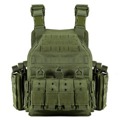 Разгрузка RusForce CPQR для крепления снаряжения и бронеплит на 13 карманов Зелёный