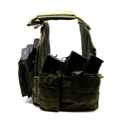 Разгрузка RusForce CPQR для крепления снаряжения и бронеплит на 13 карманов Зелёный