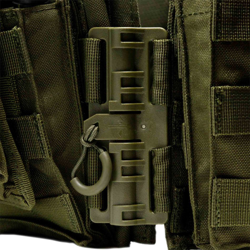 Разгрузка RusForce CPQR для крепления снаряжения и бронеплит на 13 карманов Зелёный