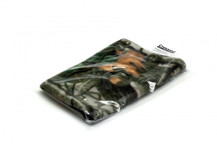 Маска балаклава Стикхант Диверсант зимняя флисовая 3 отверстия Осенний лес