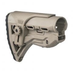 Приклад телескопический Fab Defense GL-SHOCK CP с упором для щеки Койот
