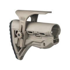 Приклад телескопический Fab Defense GL-SHOCK CP с упором для щеки Койот