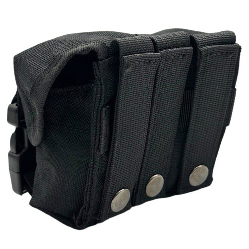Подсумок RusForce закрытый на Molle для 2-х гранат Чёрный