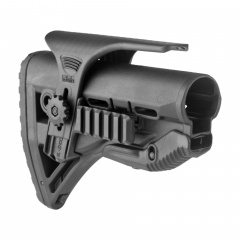 Приклад телескопический Fab Defense GL-SHOCK PCP с упором для щеки и планкой Picatinny Чёрный