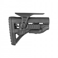 Приклад телескопический Fab Defense GL-SHOCK PCP с упором для щеки и планкой Picatinny Чёрный